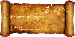 Erhart Ágnes névjegykártya
